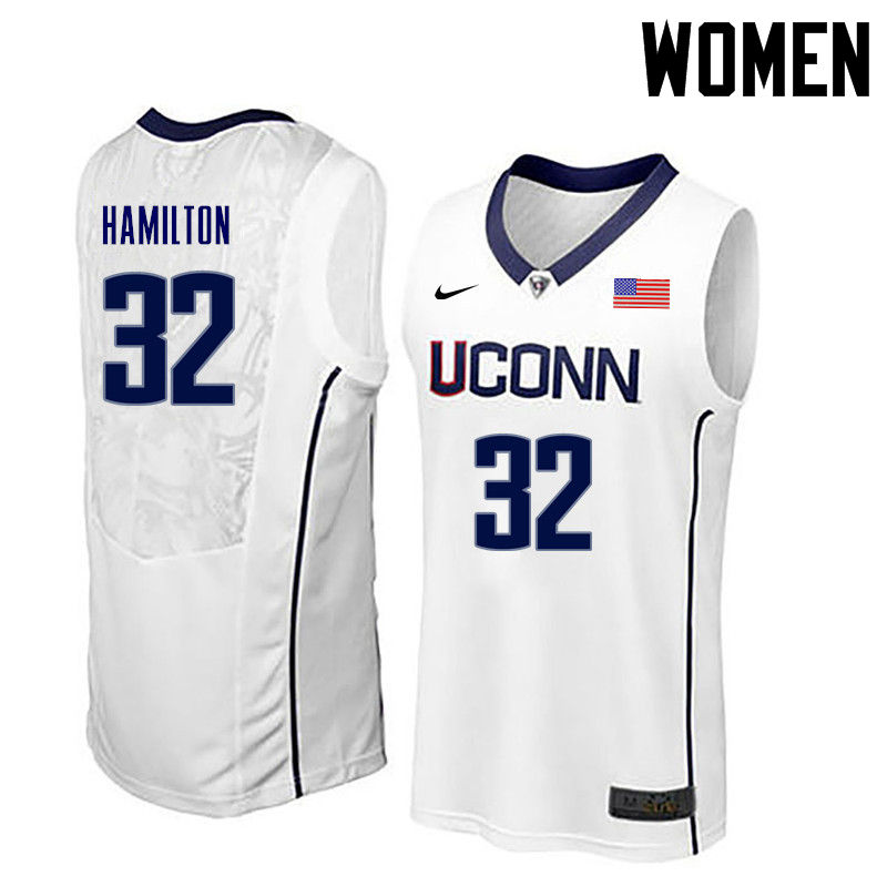 Women Uconn Huskies #32 Richard Hamilton College Basketball Jerseys-White